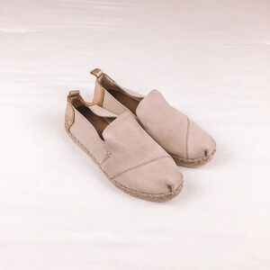 TOMS Suede/Gold Metallic Shoes